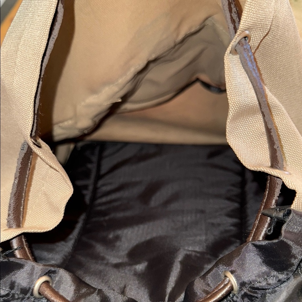 Sierra Club khaki beige lightweight Canvas Backpack Rucksack - Picture 5 of 7